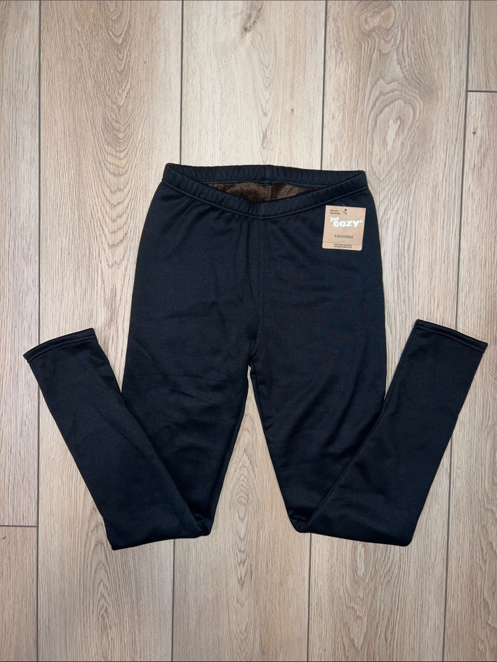 The Just Cozy Black Fleece-Lined Leggings for Women